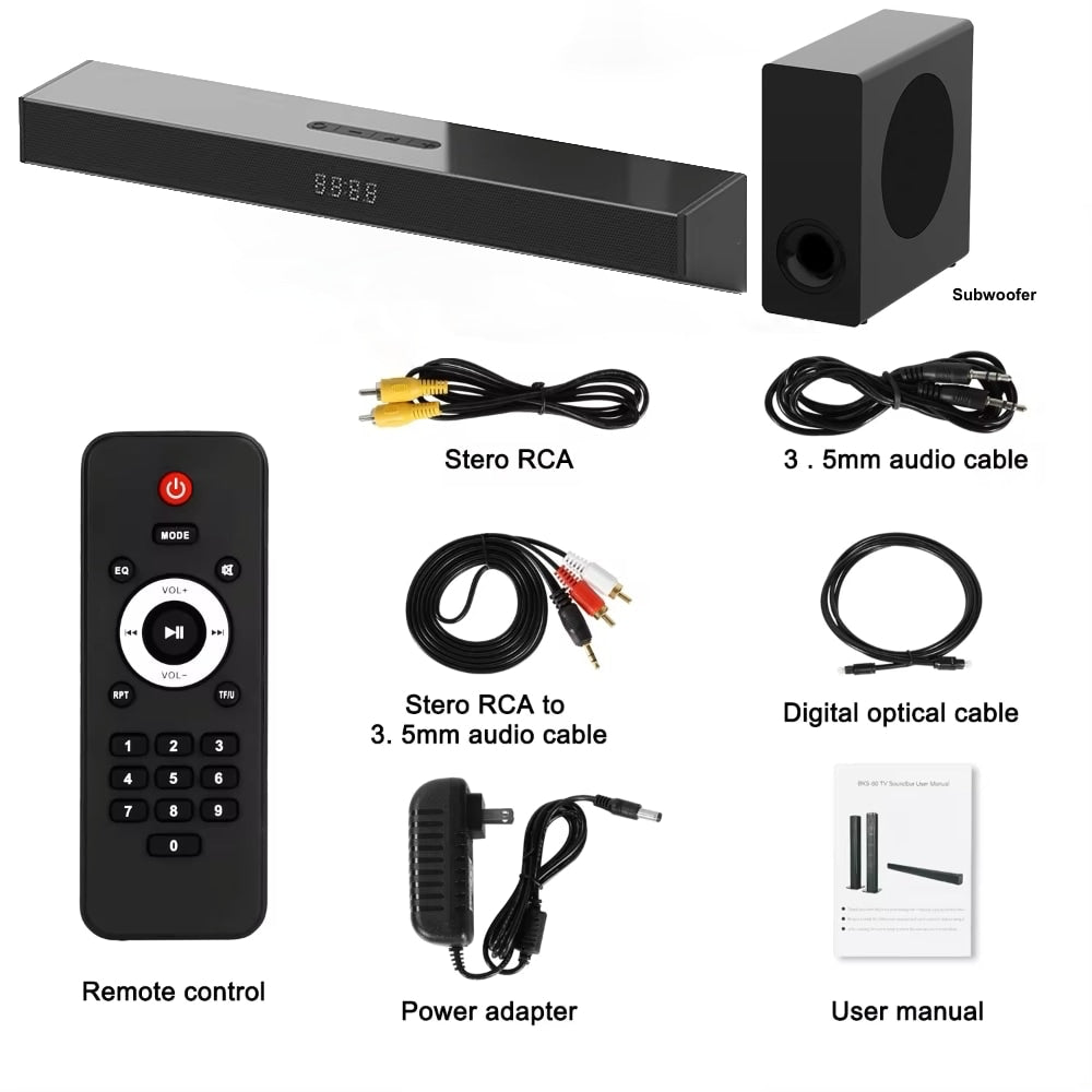 Soundbar mit Bluetooth und kabellosem Subwoofer