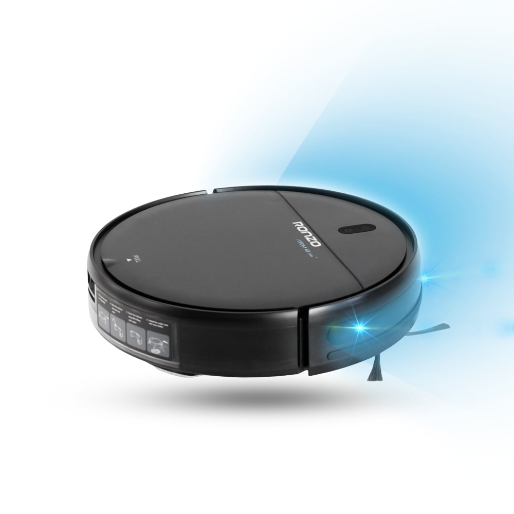 RONZO ATOM IQ Roboter-Staubsauger und Bodenreiniger mit Ladestation