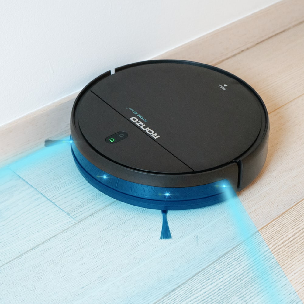 RONZO ATOM IQ Roboter-Staubsauger und Bodenreiniger mit Ladestation