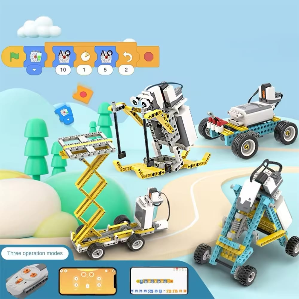Roboter-Set für angehende Ingenieure 50-in-1 – Intelligentes DIY-Baukastenset mit 606 Teilen und Fernbedienung