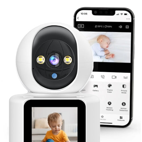 Intelligenter kabelloser Babyphone mit Nachtsicht und Zwei-Wege-Video- und Audioverbindung