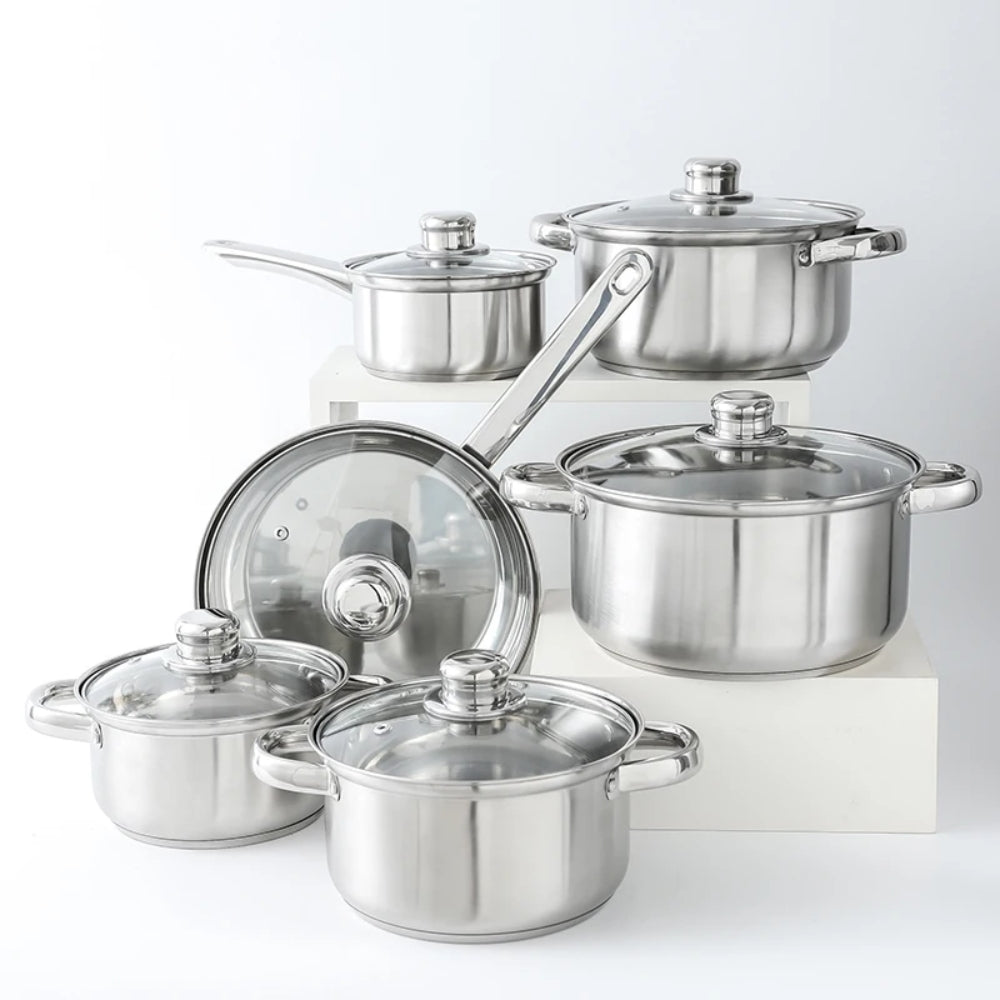 12-in-1-Edelstahl-Kochgeschirr-Set