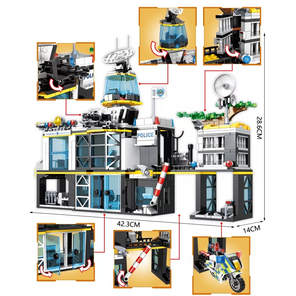 POLIZEI-Team Bausteinset 1261 Stück