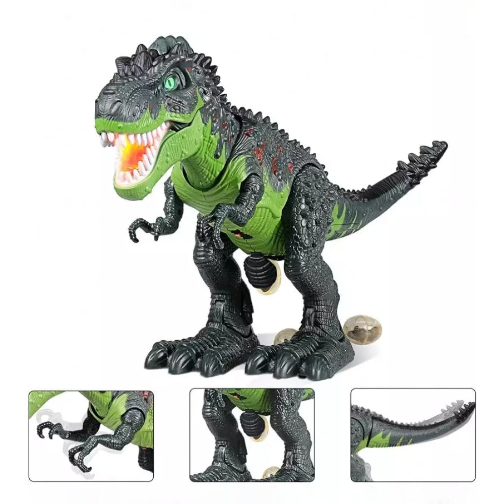 Ein feuerspeiender Dinosaurier-Roboter