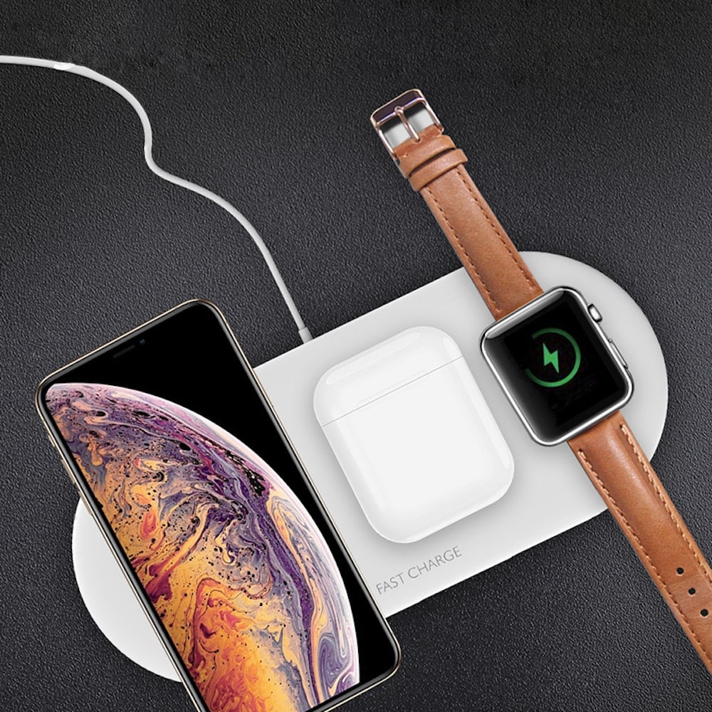3 in 1 kabelloses Ladegerät für Mobiltelefon, Kopfhörer und Uhr
