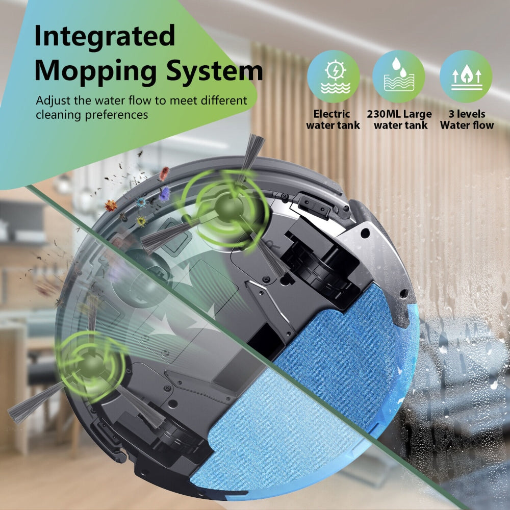 Roboter-Staubsauger und Bodenreiniger mit Ladestation