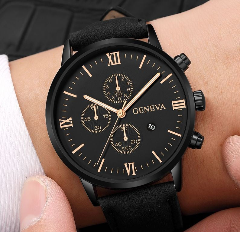 Herrenuhr mit Lederband