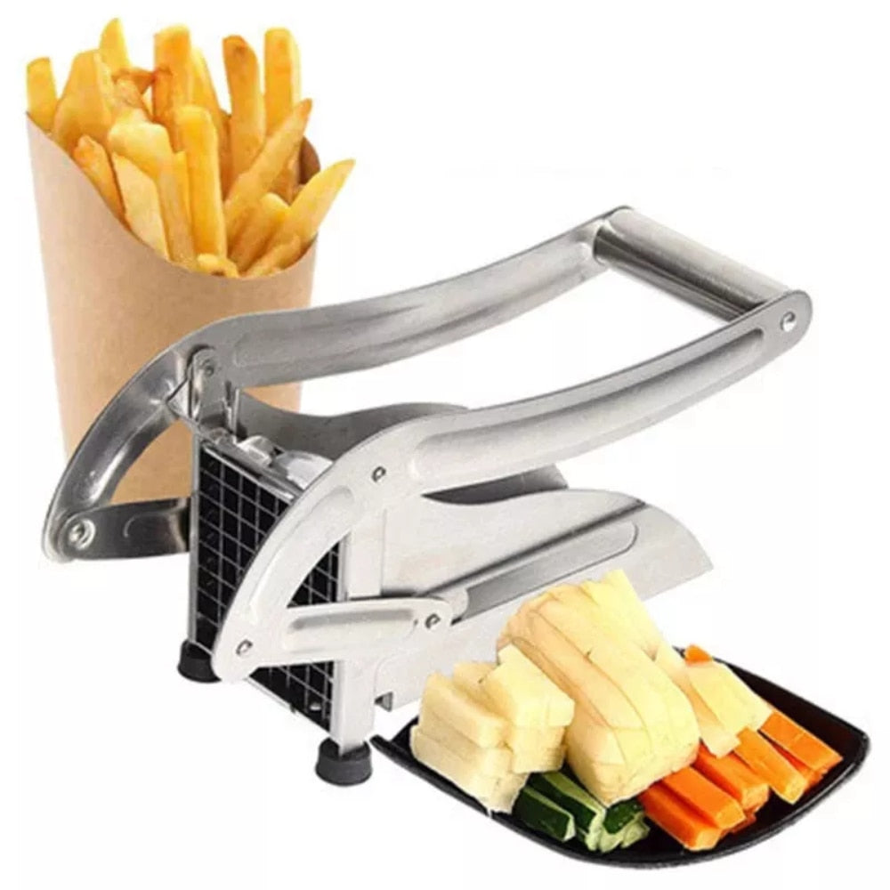 Kartoffelschneider Für Pommes Frites – Edelstahl-Gemüseschneider Mit Rutschfester Basis, Für Karotten, Zucchini & Mehr, Spülmaschinengeeignet