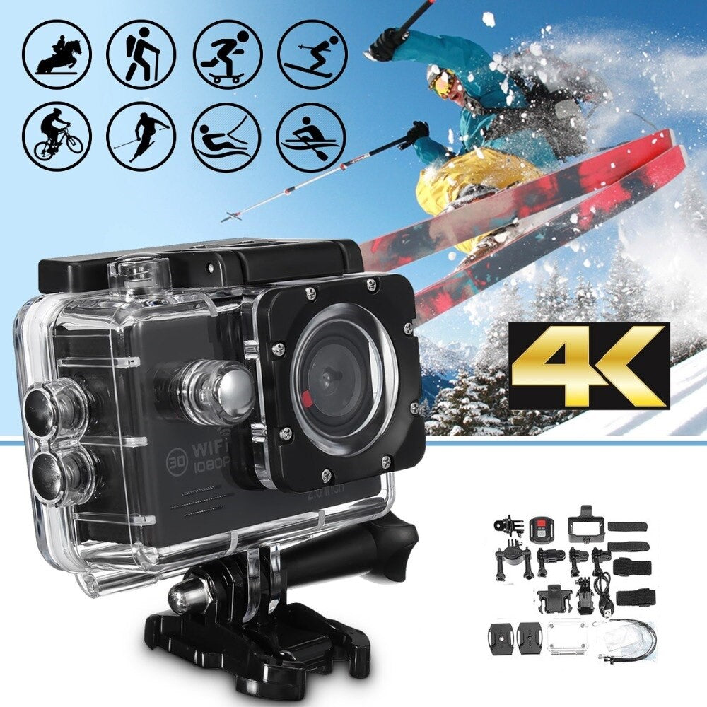4K Ultra HD Action Kamera, wasserdicht, WiFi