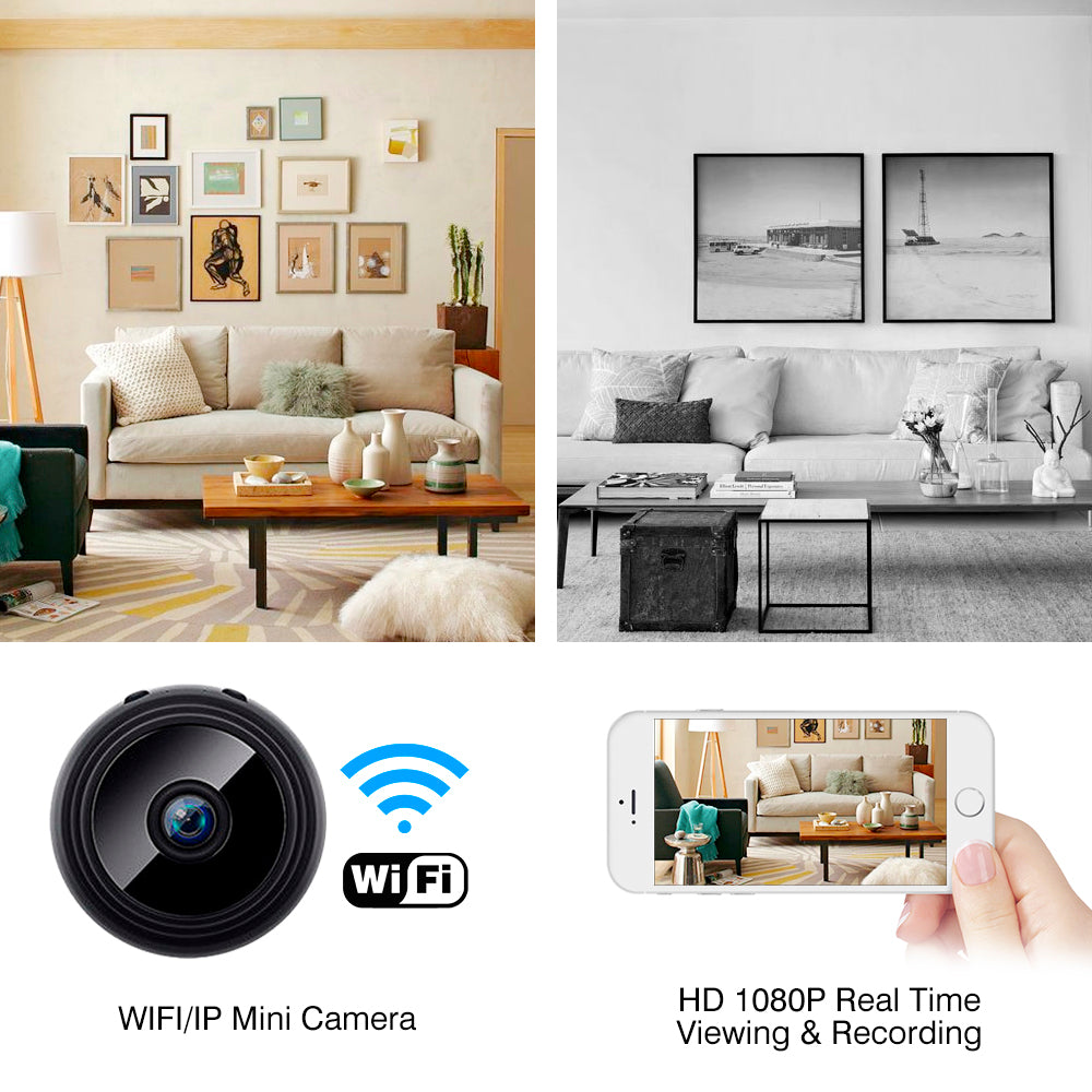 Mini-Überwachungskamera, WiFi, Live-Überwachung, Tag- und Nachtaufzeichnung